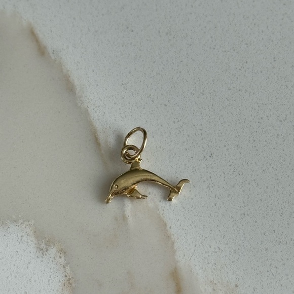 14k gold dolphin charm - Picture 2 of 5